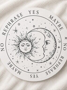 White And Black Sun and‎ Moon Divination Double-Sided Board